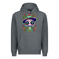 Rock Mexican Day of dead sugar skull Premium Hoodie - NancyCooperArtShop
