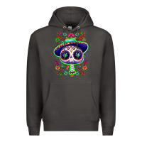 Smoke Mexican Day of dead sugar skull Premium Hoodie - NancyCooperArtShop