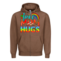 Chestnut Pride LGBTQ Free Mom Hugs Zipper Hoodie - BundleAndBundleShop