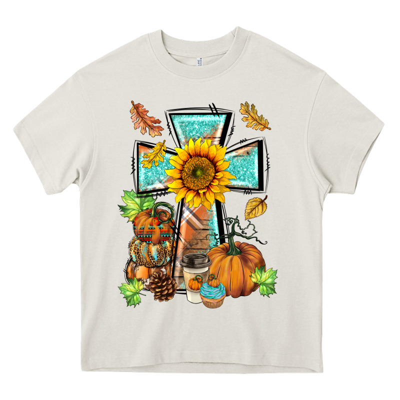 Western Thankful Cross Pumpkin Heavy Core Tee by BarkalooDesign | Teevron