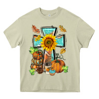 Mossy western thankful cross pumpkin Heavy Core Tee - BarkalooDesign