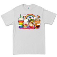 Dove Grey rainbow coffee cups Premium Tee - Zillion Design Studio