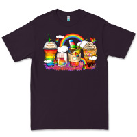 Plum rainbow coffee cups Premium Tee - Zillion Design Studio
