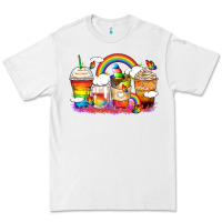 White rainbow coffee cups Premium Tee - Zillion Design Studio