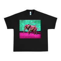 Black colorful elephant Urban Heavy Tee - LillyAllenDesigns