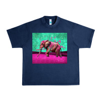Navy colorful elephant Urban Heavy Tee - LillyAllenDesigns