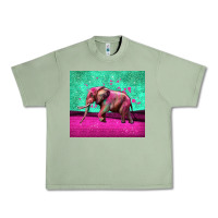 Oil Green colorful elephant Urban Heavy Tee - LillyAllenDesigns
