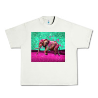 Pistachio colorful elephant Urban Heavy Tee - LillyAllenDesigns