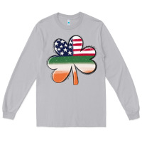 Moon Dust st patricks day shamrock american flag Long Sleeve Tee - MaliasSmallBusiness
