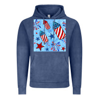 Vintage Denim 4th of july firecracker and star seamless  pattern Vintage Hoodie - BundleAndBundleShop