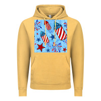 Vintage Mustard 4th of july firecracker and star seamless  pattern Vintage Hoodie - BundleAndBundleShop