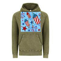 Vintage Olive 4th of july firecracker and star seamless  pattern Vintage Hoodie - BundleAndBundleShop