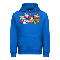 Cobalt pink christmas snowman coffee cups Urban Hoodie - OliviaCreatesArt