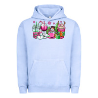 Pigment Grape Ice pink christmas snowman coffee cups Urban Hoodie - OliviaCreatesArt