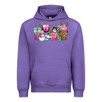 Tulip pink christmas snowman coffee cups Urban Hoodie - OliviaCreatesArt