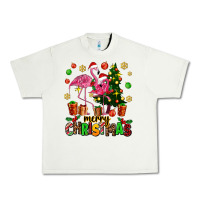 Pistachio flamingo merry christmas Urban Heavy Tee - AdoDesignShop