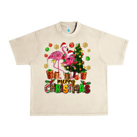 Sandshell flamingo merry christmas Urban Heavy Tee - AdoDesignShop