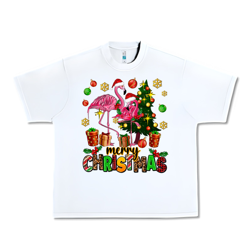Flamingo Merry Christmas Urban Heavy Tee by AdoDesignShop | Teevron