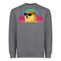 Storm doge coin bitcoin hodl retro sunset Heavyweight Sweatshirt - Jasminsmagicworld