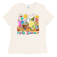 Bone hello summer drinks Ladies Tee - texasbilliewilder