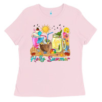 Bubblegum Pink hello summer drinks Ladies Tee - texasbilliewilder