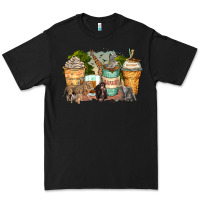 Black safari animals coffee cups Premium Tee - Zillion Design Studio
