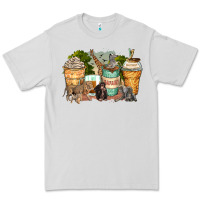Dove Grey safari animals coffee cups Premium Tee - Zillion Design Studio