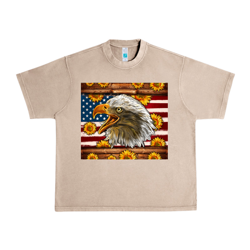 American Flag Eagle Urban Heavy Tee by LillyAllenDesigns | Teevron
