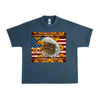 Midnight Navy American Flag Eagle Urban Heavy Tee - LillyAllenDesigns