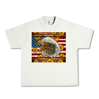 Pistachio American Flag Eagle Urban Heavy Tee - LillyAllenDesigns