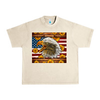 Sandshell American Flag Eagle Urban Heavy Tee - LillyAllenDesigns