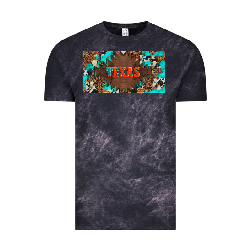 Western Texas And Bullskulls With Turquoise And Leopard Licanse Plate Vintage Tee by Artiststas | Teevron