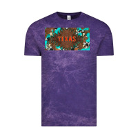 Cloud Purple western texas and bullskulls with turquoise and leopard licanse plate Vintage Tee - Artiststas