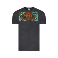 Vintage Black western texas and bullskulls with turquoise and leopard licanse plate Vintage Tee - Artiststas
