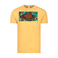 Vintage Mustard western texas and bullskulls with turquoise and leopard licanse plate Vintage Tee - Artiststas