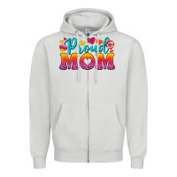 Dove Grey Proud Mom Lesbian Zipper Hoodie - BundleAndBundleShop