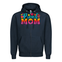 Navy Proud Mom Lesbian Zipper Hoodie - BundleAndBundleShop
