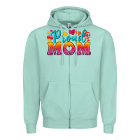 Seafoam Proud Mom Lesbian Zipper Hoodie - BundleAndBundleShop