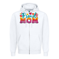 White Proud Mom Lesbian Zipper Hoodie - BundleAndBundleShop