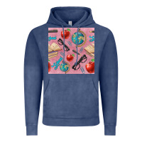 Vintage Denim Teacher Seamless Pattern Vintage Hoodie - BundleAndBundleShop