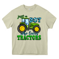 Mossy just a boy who loves tractors Heavy Core Tee - Zillion Design Studio