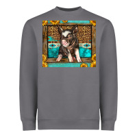Storm Western Cute Pig Heavyweight Sweatshirt - LillyAllenDesigns
