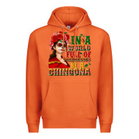 Carrot In a world full of princesses be a chingona Premium Hoodie - NancyCooperArtShop