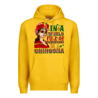 Lemon In a world full of princesses be a chingona Premium Hoodie - NancyCooperArtShop