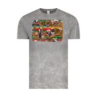 Cloud Rock western serape cowhide and leopard background Vintage Tee - Artiststas