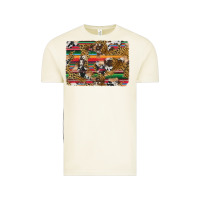 Vintage Arctic western serape cowhide and leopard background Vintage Tee - Artiststas