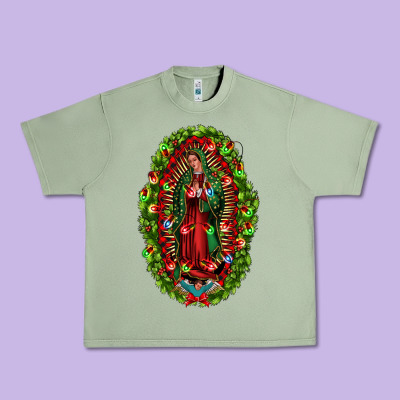 Our Lady Of Guadalupe Christmas Urban Heavy Tee Designed By Jasminsmagicworld