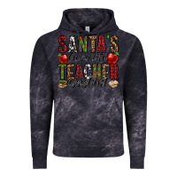 Cloud Black santa's favorite teacher assistant Vintage Hoodie - Jasminsmagicworld