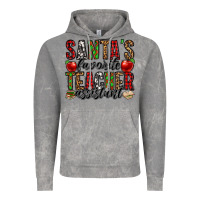 Cloud Rock santa's favorite teacher assistant Vintage Hoodie - Jasminsmagicworld