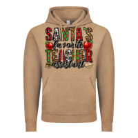 Vintage Coffee santa's favorite teacher assistant Vintage Hoodie - Jasminsmagicworld
